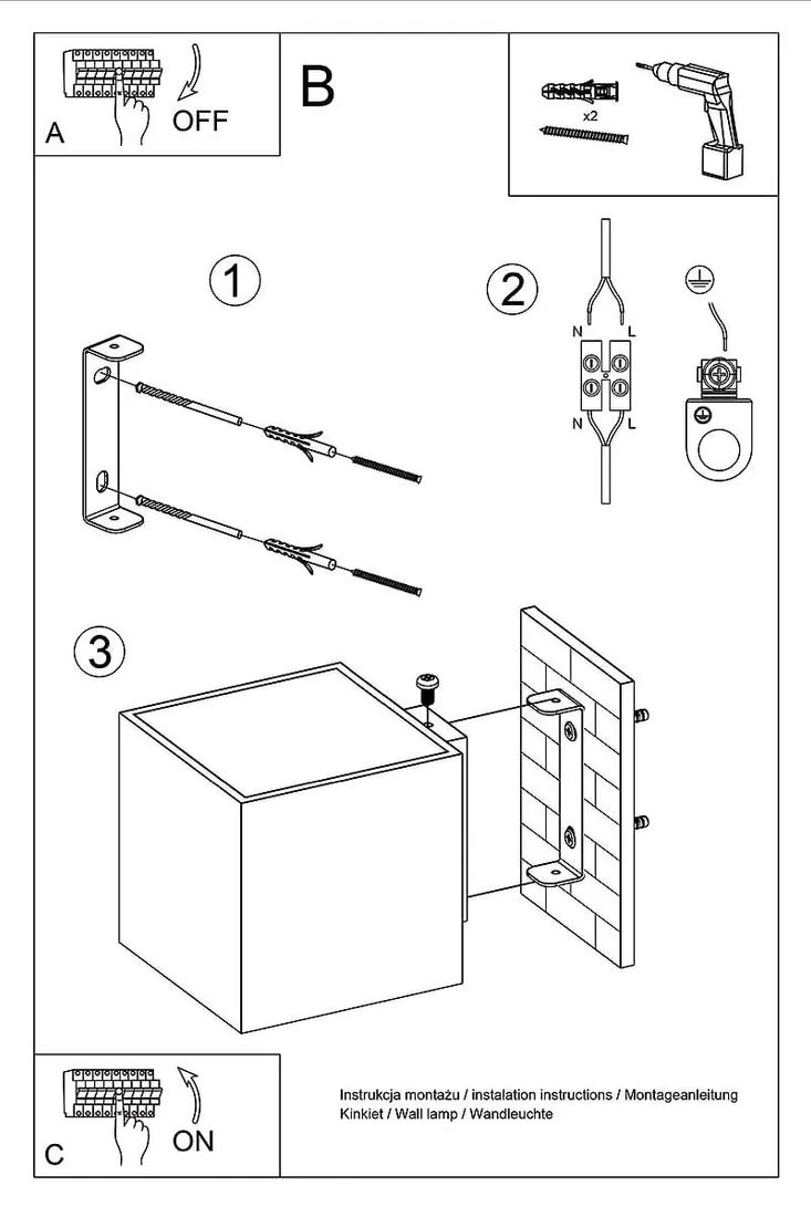 quad-kinkiet-1-punktowy-bialy-sollux-stan-nowy