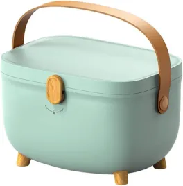 pudelko-na-leki-kosmetyki-do-przechowywania-kuferek-z-uchwytem-zielone