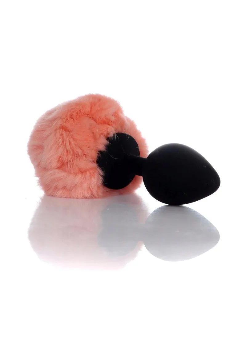 plug-jewellery-silicon-plug-bunny-tail-black-peach-stan-nowy