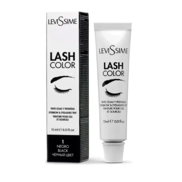 Levissime Farba do brwi i rzęs LASH COLOR 15ml 1 BLACK czarna