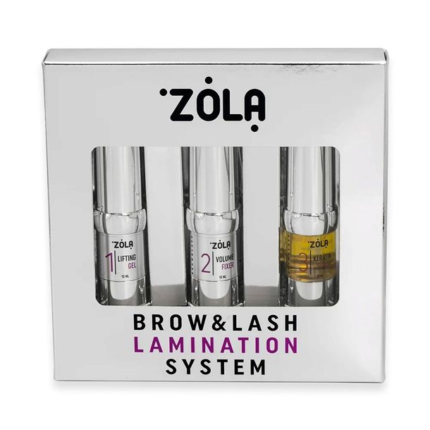 ZOLA Zestaw do laminacji brwi i rzęs Brow&Lash Lamination System SREBRNY