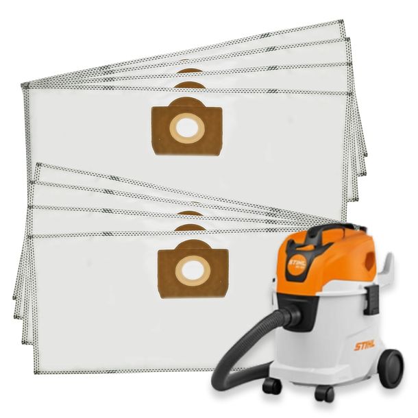 8x Worki syntetyczne Z WĘGLEM AKTYWNYM do odkurzacza STHIL SE 33 1400W 12L