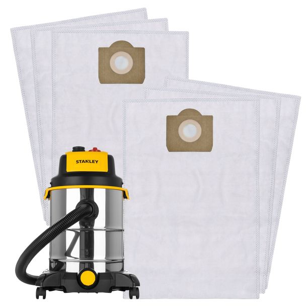 6x WORKI SYNTETYCZNE DO ODKURZACZA STANLEY SXVC30XTDE SXVC20PTE 30L XXL