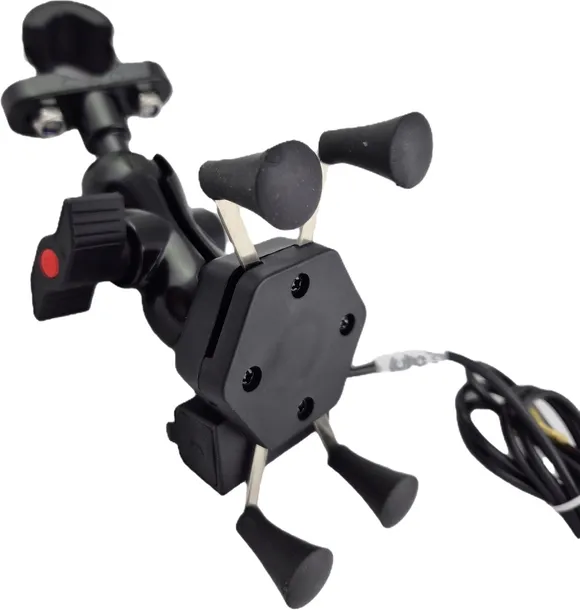 UCHWYT MOTOCYKLOWY NA TELEFON NAWIGACJĘ USB 3.0 QC SZYBKIE ŁADOWANIE