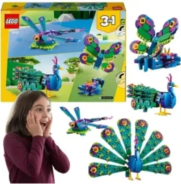 lego-creator-egzotyczny-paw-3w1-motyl-egzotyczne-dzikie-zwierzeta-zestaw