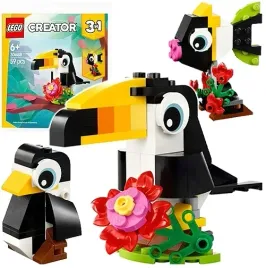 lego-creator-tropikalny-tukan-zestaw-3w1-egzotyczne-zwierzeta-ryba-pingwin