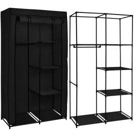 szafa-tekstylna-z-4-polkami-mira-czarna