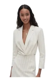 zakiet-damski-zara-ecru-krotki-kopertowy