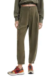 spodnie-damskie-desigual-solid-zielone