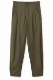 spodnie-damskie-desigual-solid-zielone-stan-nowy