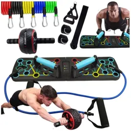 zestaw-do-treningu-w-domu-deska-do-pompek-gumy-oporowe-kolko-ab