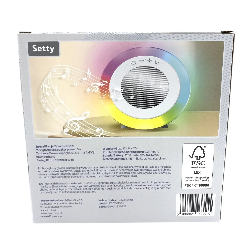 setty-glosnik-bluetooth-5-0-10m-led-5w-aux-stan-nowy