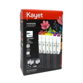 kayet-markery-permanentne-dwustronne-klasyczna-i-pedzelkowa-3-i-6mm-12kol