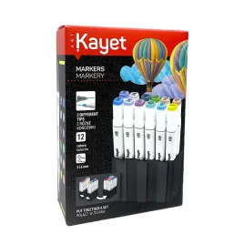 kayet-markery-permanentne-dwustronne-klasyczna-i-pedzelkowa-3-i-6mm-12kol
