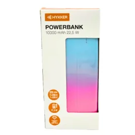 hykker-powerbank-10000mah-225w-2xusb-a-usb-c-niebiesko-rozowy