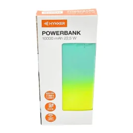 hykker-powerbank-10000mah-225w-2xusb-a-usb-c-zielono-zolty