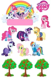 wydruk-oplatek-cukrowy-na-tort-koniki-kucyki-pony-napis-gratis