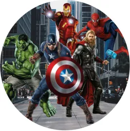 wydruk-oplatek-cukrowy-na-tort-marvel-bohater-napis-gratis-avengers