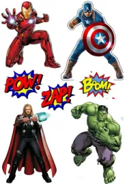 wydruk-oplatek-cukrowy-na-tort-marvel-bohater-napis-gratis-avengers