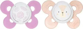 chicco-smoczek-physio-comfort-silikonowy-6-16m-kropki-lisek-2-szt