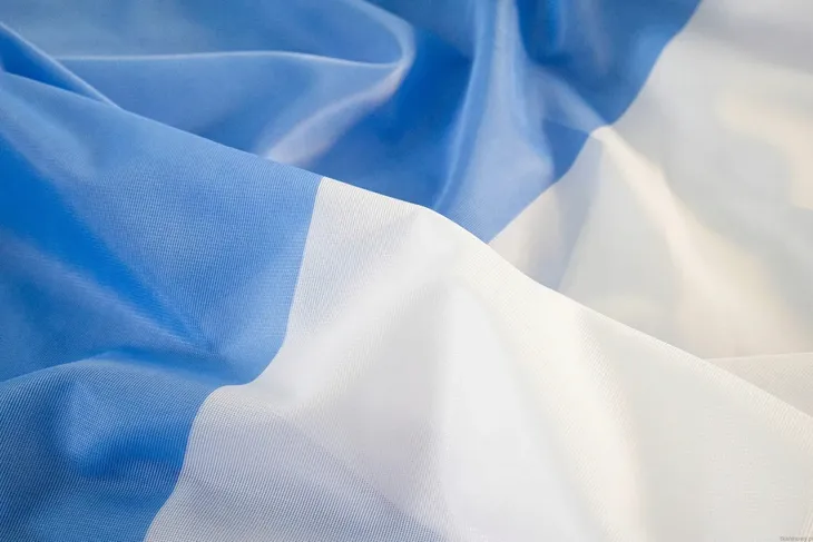 Tkanina flagowa biało-niebieska kościelna