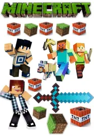 wydruk-oplatek-cukrowy-na-tort-minecraft-napis-gratis-gra