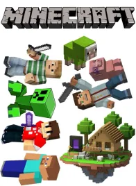 wydruk-oplatek-cukrowy-na-tort-minecraft-napis-gratis-gra