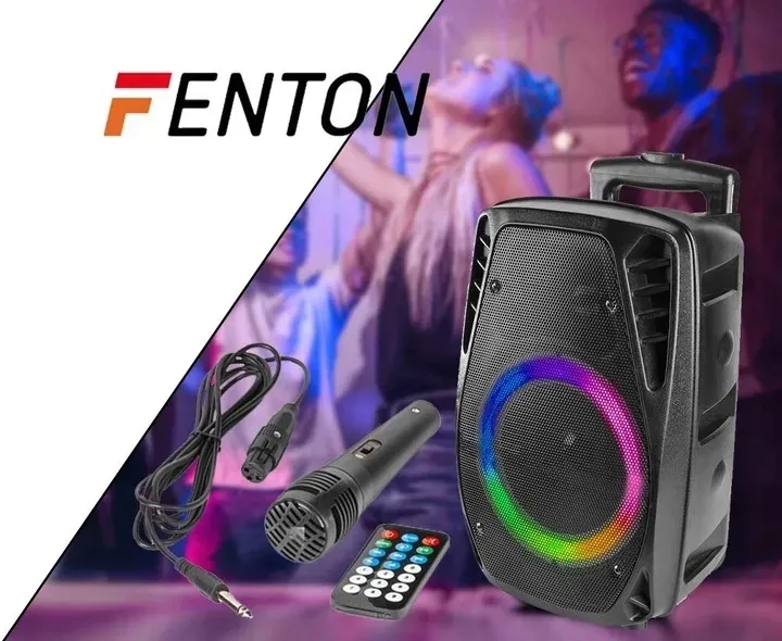 glosnik-bluetooth-karaoke-300w-mic-pilot-bateria-stan-nowy-marka-fenton