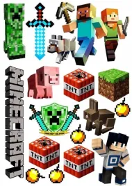 oplatek-na-tort-minecraft-gruby-premium-napis-gratis