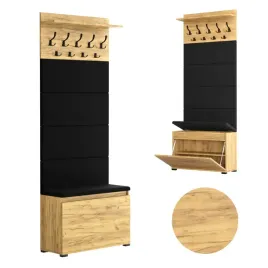 garderoba-50cm-siedzisko-tapicerowana-panele-szafka-na-buty-wieszak-dab