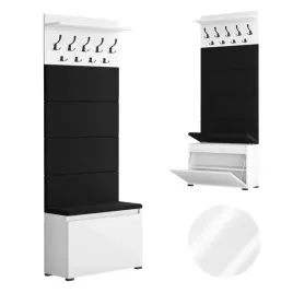 garderoba-130cm-siedzisko-tapicerowana-panele-szafka-na-buty-wieszak-biala