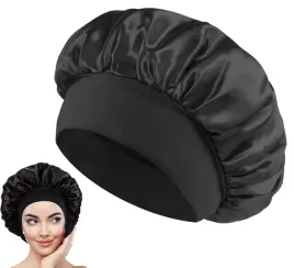 czepek-satynowy-wygodny-do-spania-zabezpieczajacy-wlosy-na-glowe-czarny