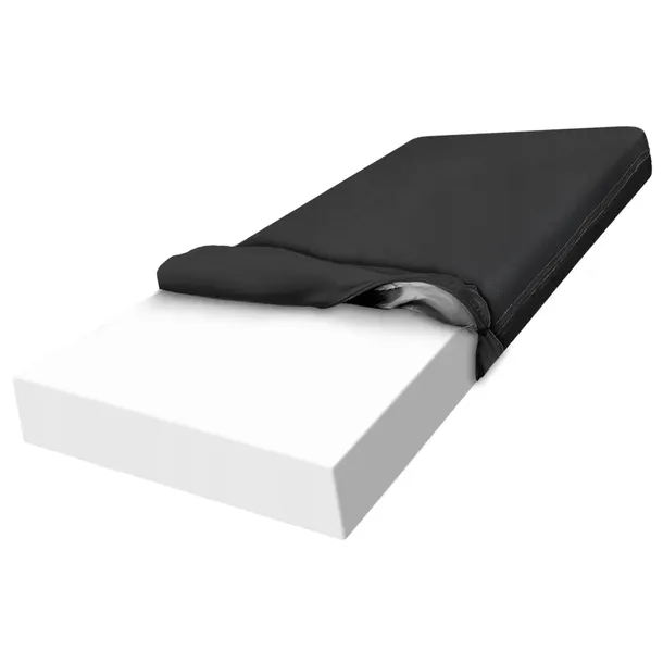 Materac 60x180 piankowy wygodny wentylujący czarny pokrowiec H1 11 cm