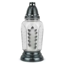 znicz-szklany-lisc-27-cm-srebrny-dp763-znicz-zdobiony-malowany-wkladem