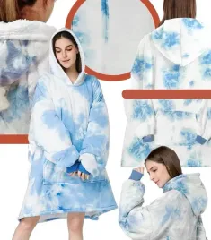 bluzokoc-niebieski-ombre-ponczo-bluza-z-kapturem-kieszen-kangur-polar-overs