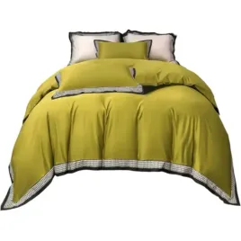 posciel-160x200cm-z-falbanka-w-kratke-gruba-cotton-world-oliwkowa-3cz