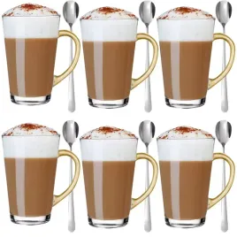 komplet-6-szt-szklanek-ze-zlotym-uchem-do-kawy-latte-lyzeczki-na-prezent