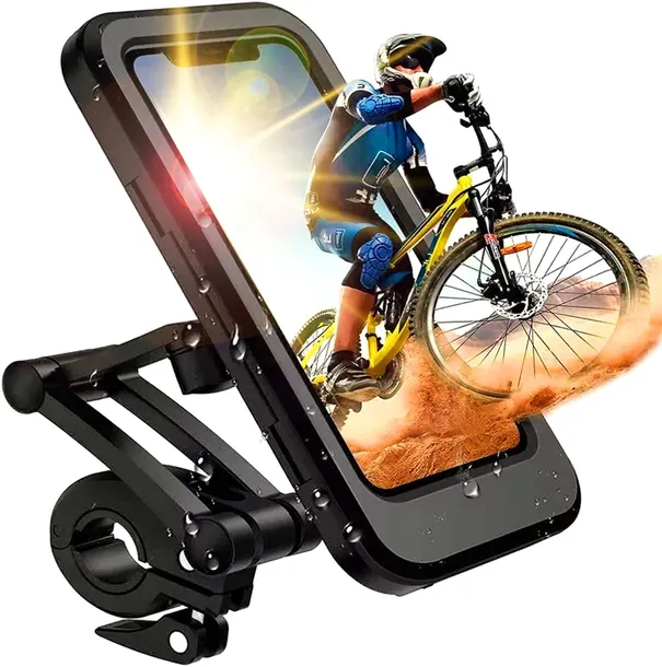 WODOODPORNY UCHWYT ROWEROWY NA TELEFON KIEROWNICĘ ROWERU MOTORU GPS DOTYK