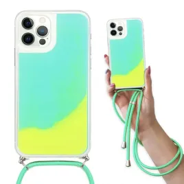 etui-do-iphone-12-pro-case-mocny-zielony-neonowy-piasek-sznurek-mietowy