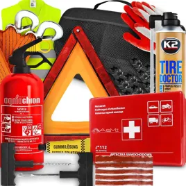 gasnica-apteczka-trojkat-zestaw-do-naprawy-opon-wkrety-tire-doctor-linka