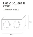 lampa-spot-sufitowy-czarny-pro-basic-square-2xgu10-50w-maxlight-stan-nowy