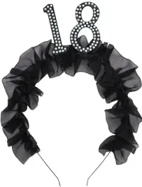 opaska-z-falbanka-i-perelkami-cyfra-18-glamour-czarna-urodziny