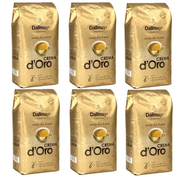 Kawa ziarnista Dallmayr Crema D'ORO kawa mieszana zestaw kaw 6kg