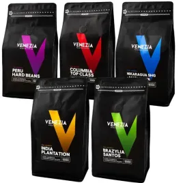 kawa-ziarnista-venezia-100percent-arabica-zestaw-kaw-single-origin-5x-500g