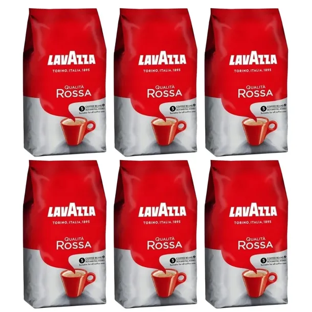 Kawa ziarnista Lavazza Qualita Rossa 1kg x 6 kawa mieszana zestaw kaw 6kg