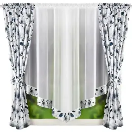 firanka-woalowa-biale-zaslony-w-niebieskie-liscie-komplet-160x400-cm-zestaw