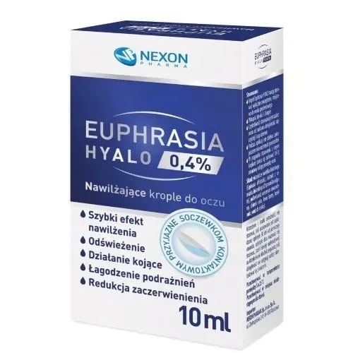 EUPHRASIA Hyalo 0,4% Nawilżające krople do oczu, 10 ml