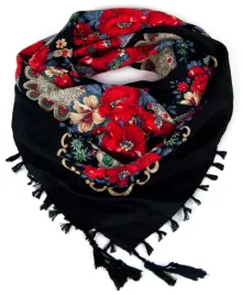 chusta-ludowa-wariacja-czarny-or-kwiecista-folk-z-fredzlami-sz13024
