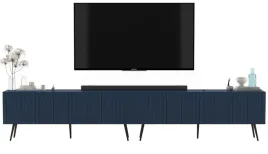 szafka-rtv-glamour-granatowy-mat-ryflowana-komoda-rtv-300-cm-nogi-metalowe