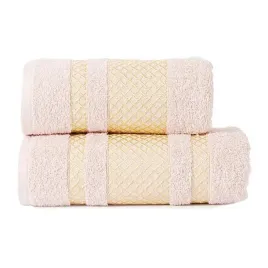elegancki-recznik-70x140-100percent-bawelna-450g-m-pudrowy-roz-ze-zlota-bordiura